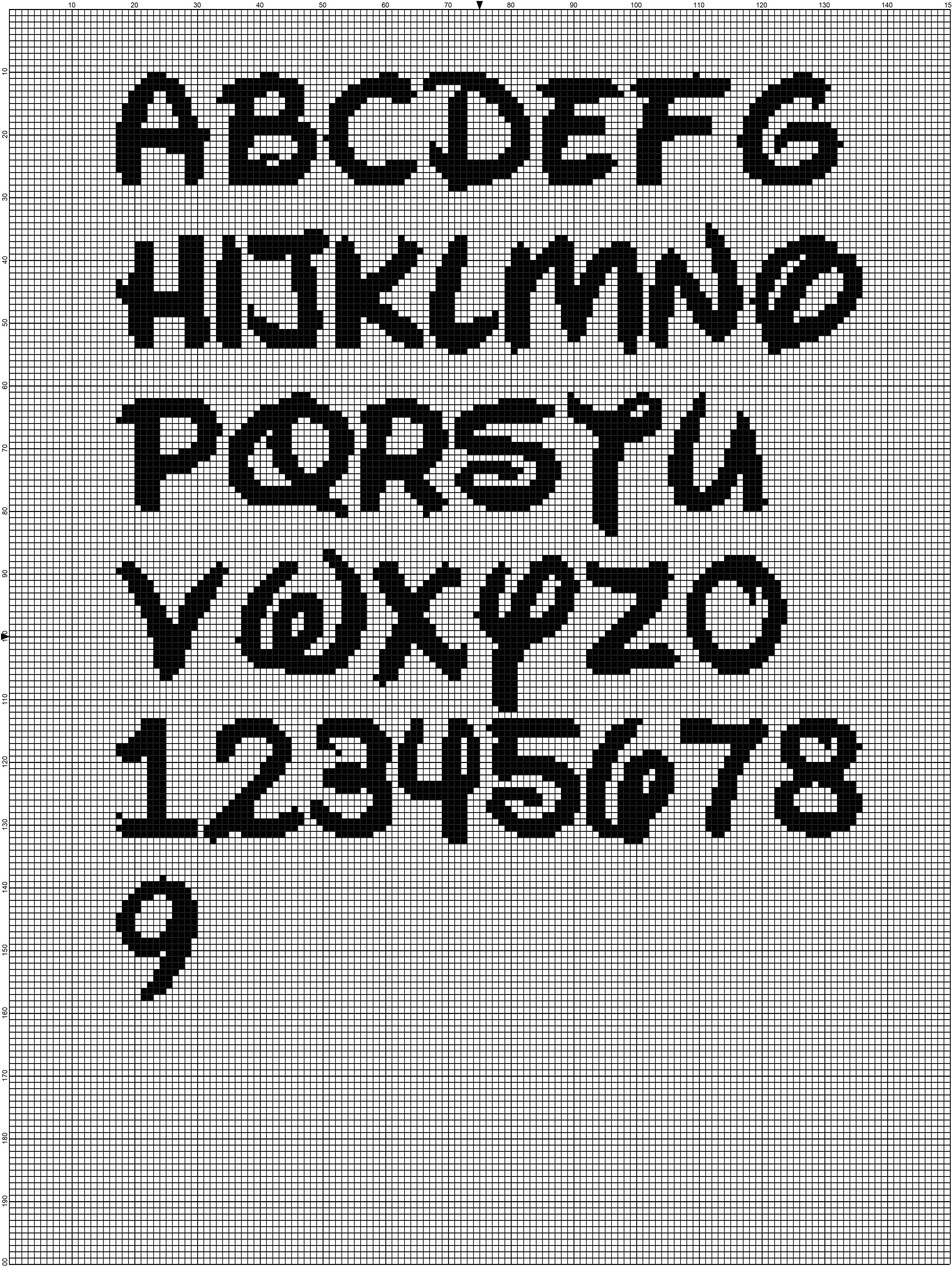 Printable Crochet Letters Graph Customize And Print