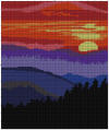 Mountain Sunset 160 x 160