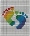 Rainbow Feet 100 x 100