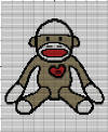 Sock Monkey 100 x 100