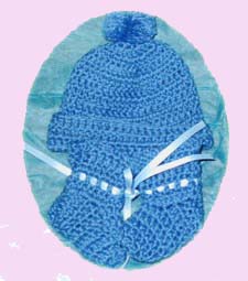 Blue Baby Hat and Booties