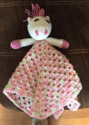 Pink Unicorn Lovey 16"