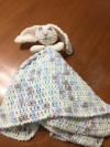 White Floppy Eared Bunny Lovey 16"