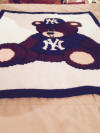 Yankees Bear Baby Afghan